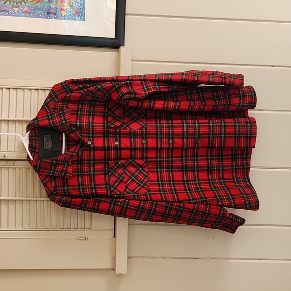 VINTAGE WOOL  PENDLETON FLANNEL - Picture 1 of 12
